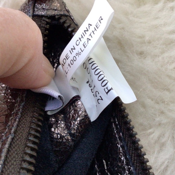 Marc Jacobs 100% Metallic Leather Top Zip Signature Clutch - Picture 7 of 9